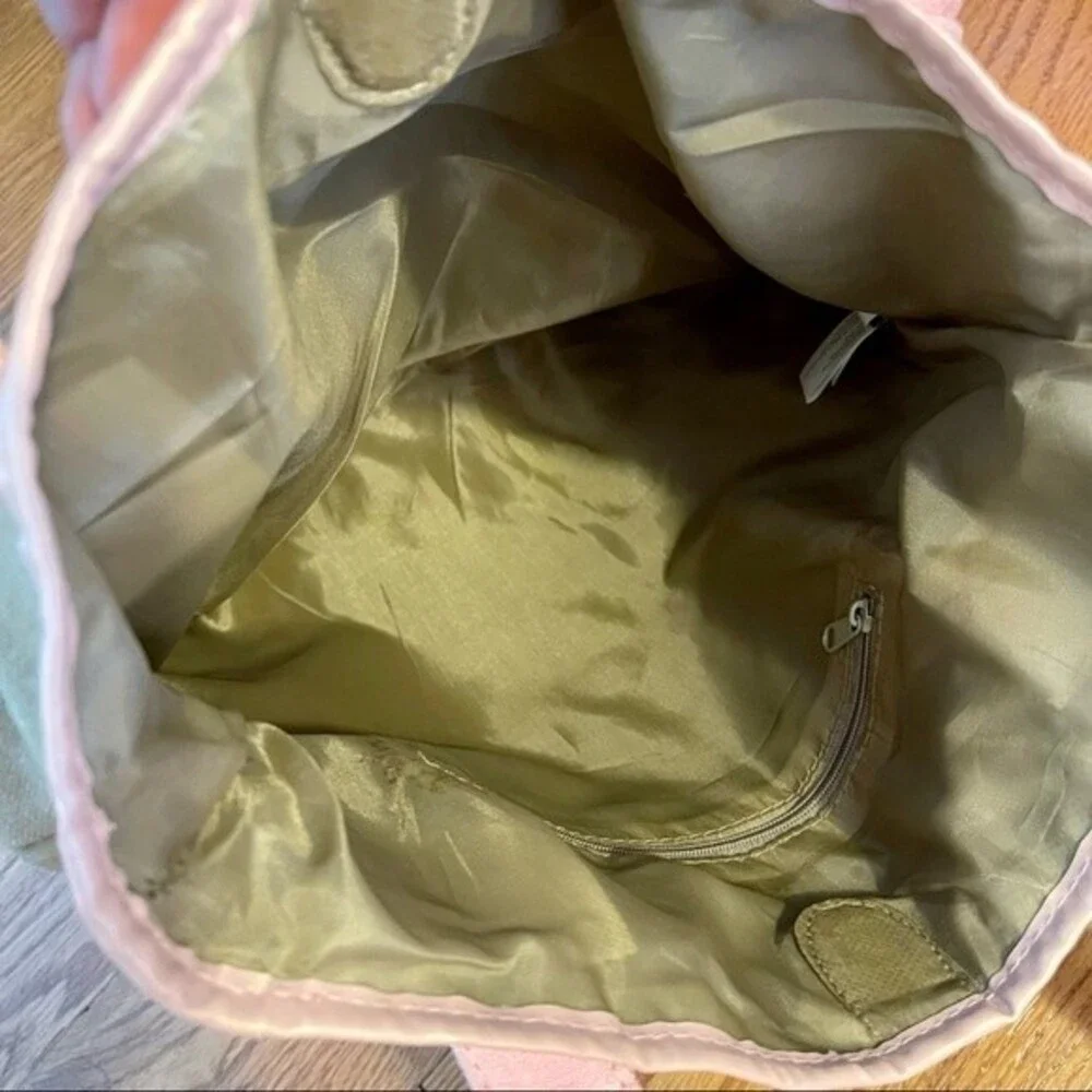 Disneyland | Khaki Green and Pink Tinker Bell Tote Bag